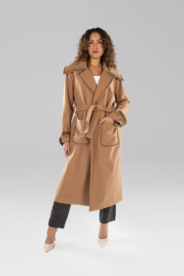 Moon Crystal Camel Coat