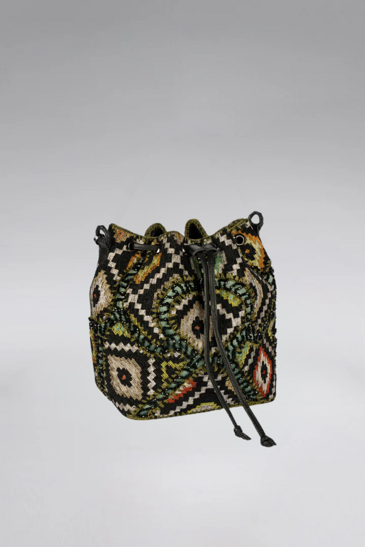 Large Patchy Carpet Bucket Bag