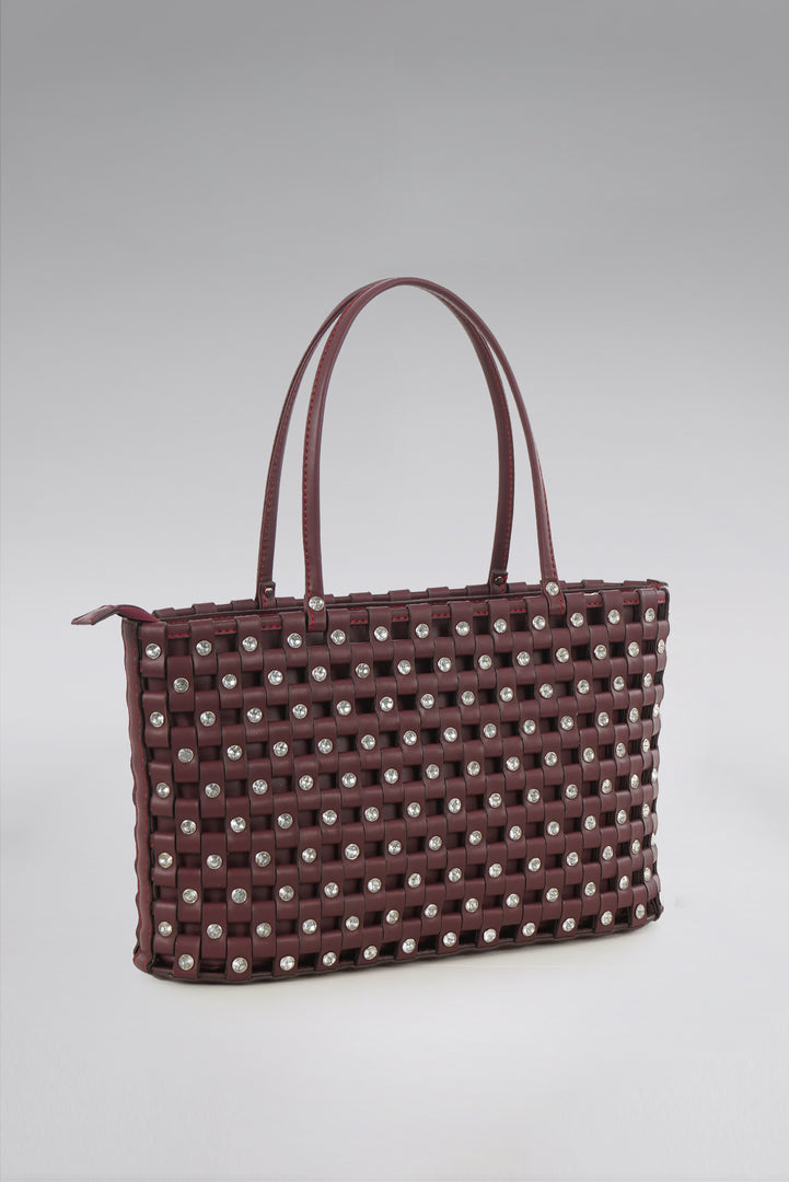 Large Weave Shopper Tote Bag