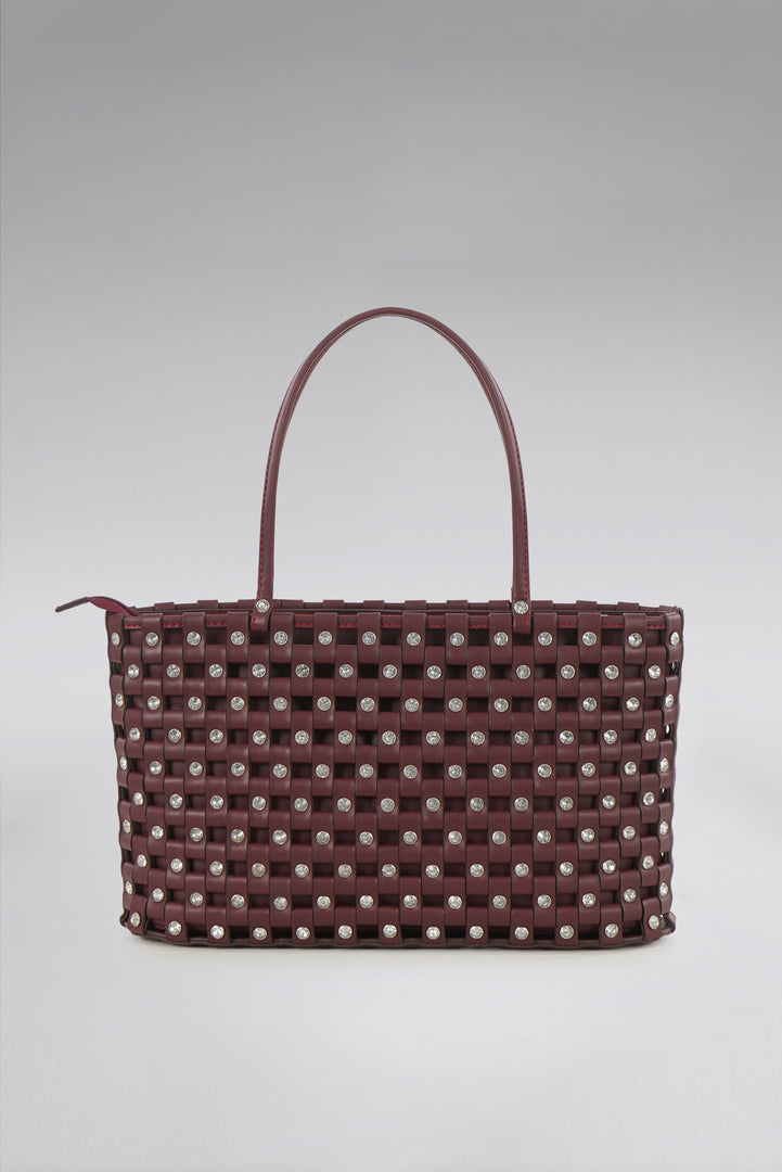 Large Weave Shopper Tote Bag