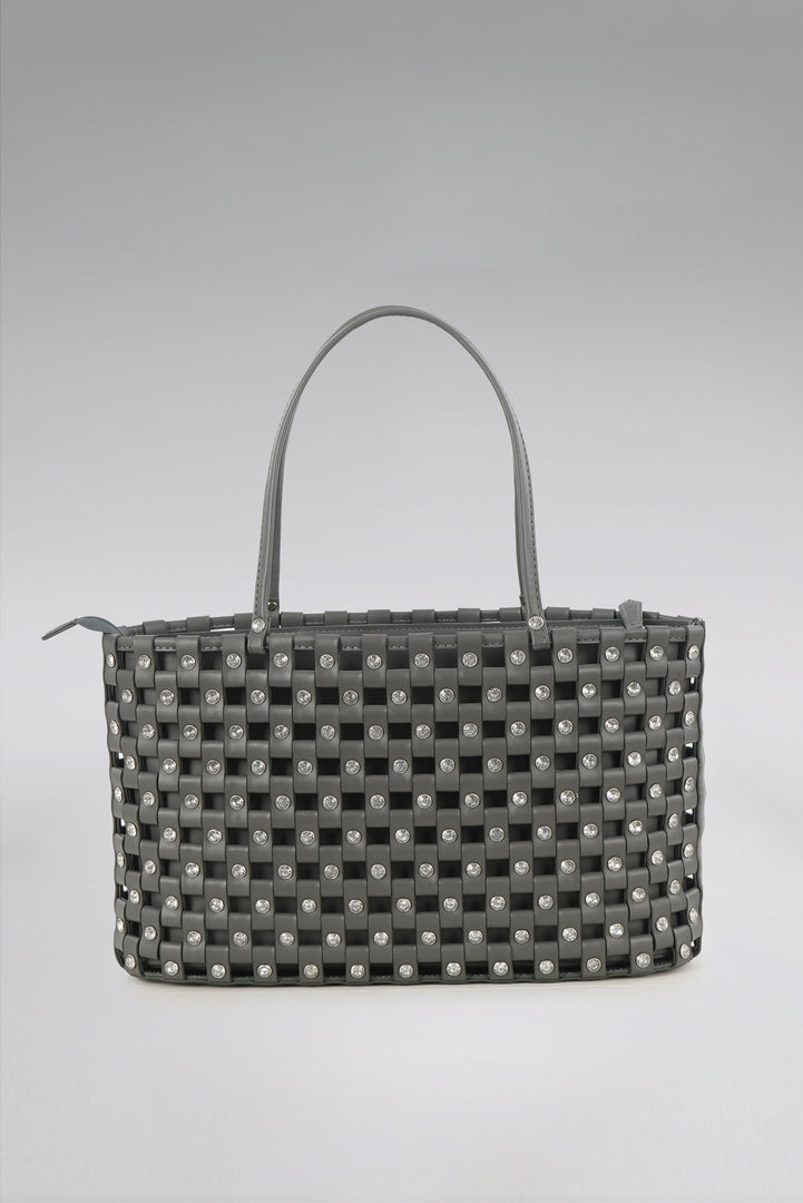 Large Weave Shopper Tote Bag