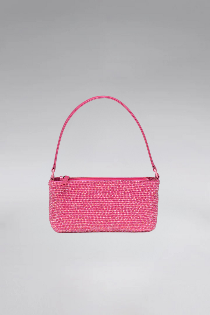Small Crystal Patent Slim Shoulder Bag
