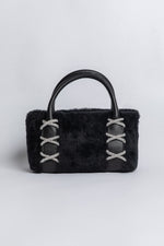 Load image into Gallery viewer, Small Faux Fur Kriss Wedge Tote 
