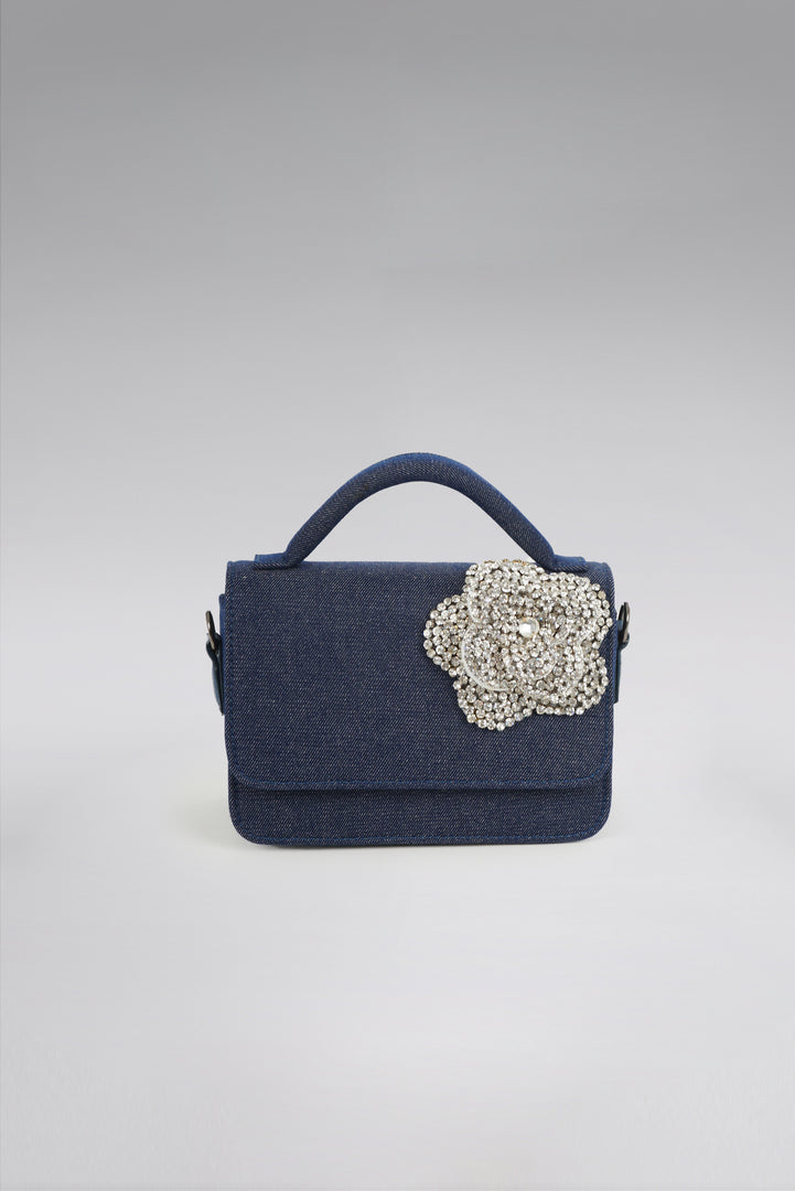 Small Lucy Denim Boxer tote