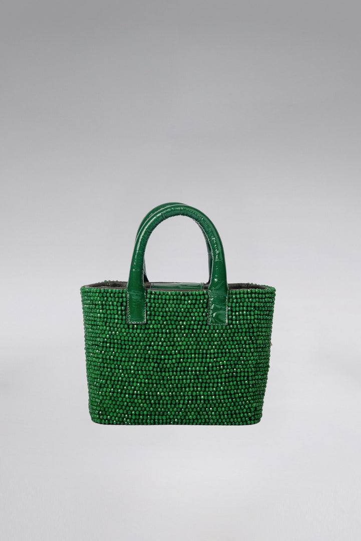 Small Matte Crystal Patent Pop Tote