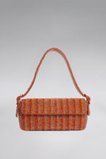 Load image into Gallery viewer, Striped Crystal Patent Lori Shoulder Bag
