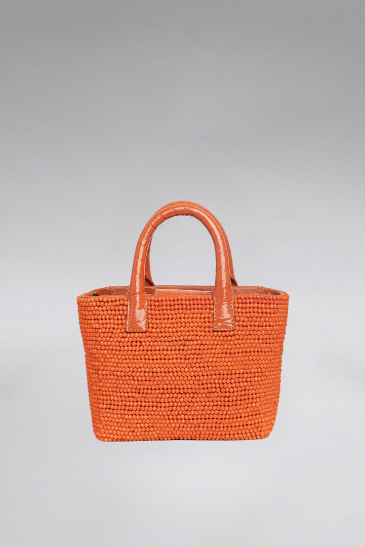 Small Matte Crystal Patent Pop Tote