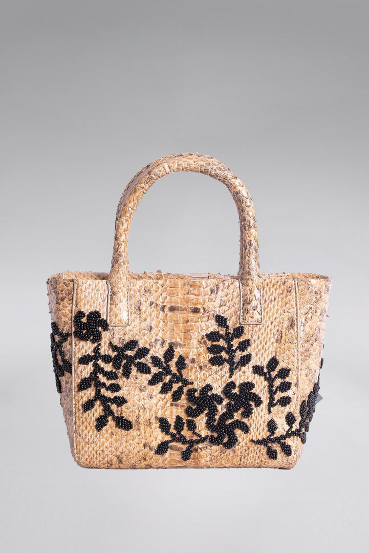 Medium Flower Power Snakeskin Pop Tote