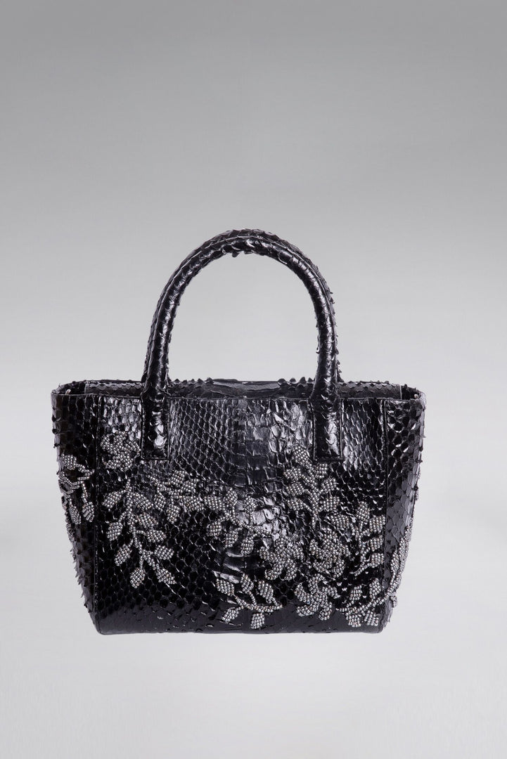 Medium Flower Power Snakeskin Pop Tote