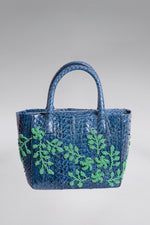 Load image into Gallery viewer, Medium Flower Power Snakeskin Pop Tote
