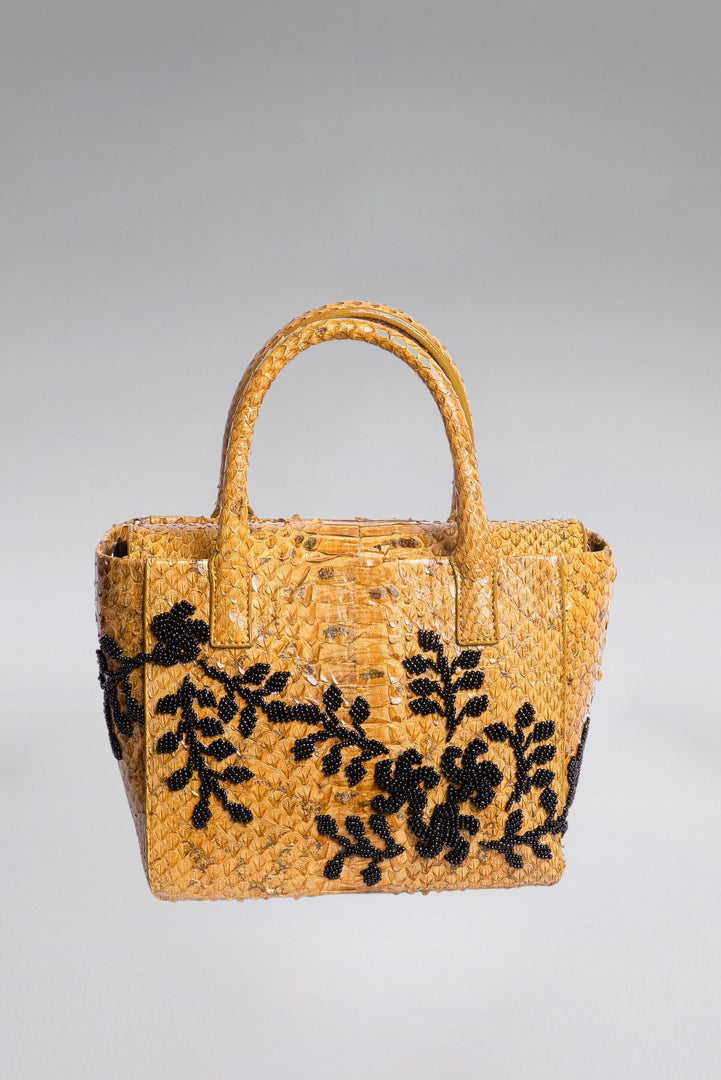 Medium Flower Power Snakeskin Pop Tote