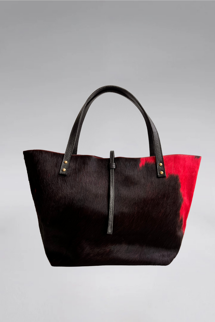 Medium Peekaboo Cow Skin Leather Tote Bag