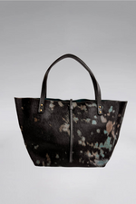 Load image into Gallery viewer, Medium Peekaboo Cow Skin Leather Tote Bag
